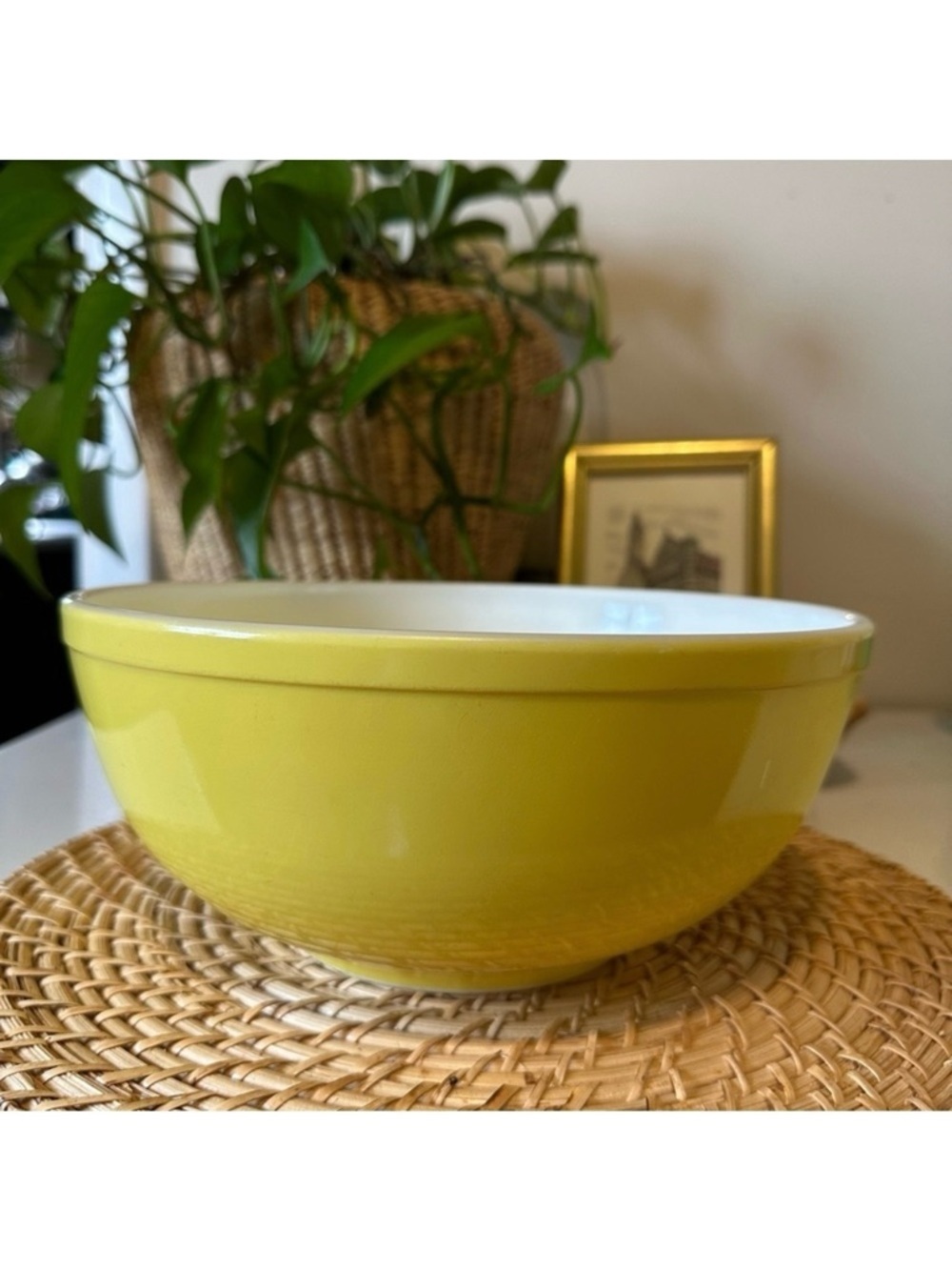 Pyrex Vintage Yellow Primary Mixing Bowl 10”